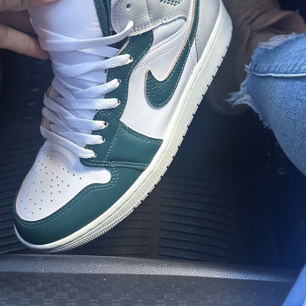 Nike Green and White Sneakers